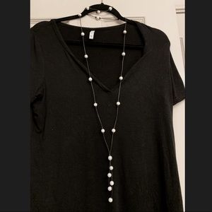 Black Pearl wrap necklace